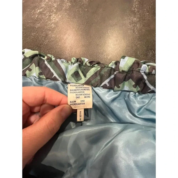 Baum und Pferdgarten Alice Mini Dress Womens Size 4 Multi Lined Off the Shoulder - Picture 6 of 8